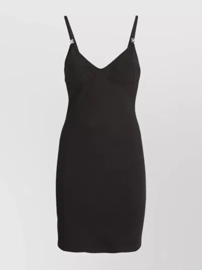Coperni Dresses Featuring Spaghetti Straps And Seam Design In Black