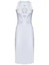Coperni Womens Puma White Puwhte Puma X Fitted Stretch-jersey Midi Dress In White