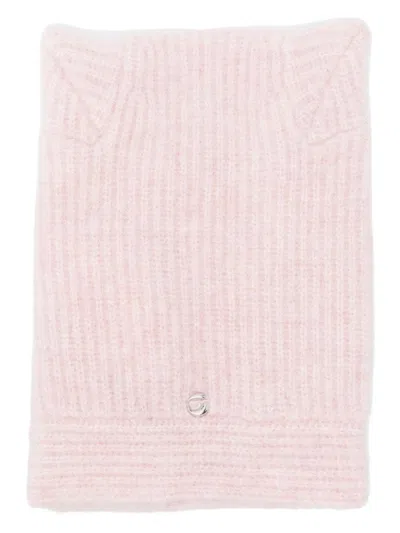 Coperni Ears-detailed Balaclava In Pink