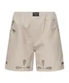 Coperni Elastic Waist Shorts In Nude
