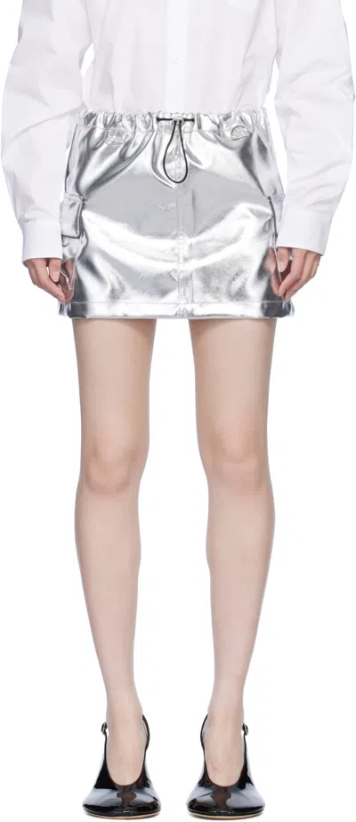 Coperni Elastic Waist Skirt In White