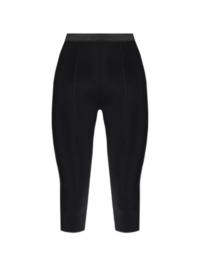Coperni Elasticated Cycling Capri Shorts In Black