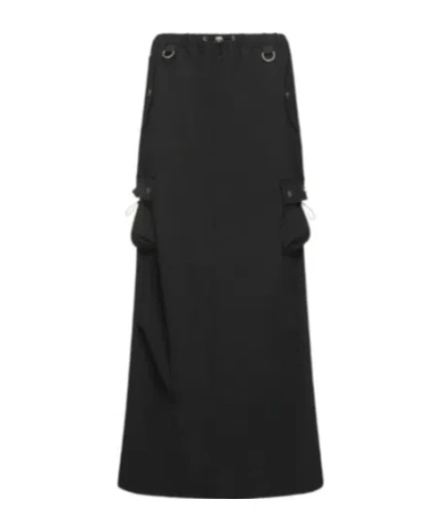 Coperni Elasticwaist Midi Skirt In Black