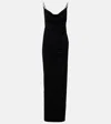 Coperni Draped Bodice Knee Length Dress With Twist Detail In Black