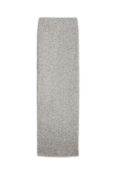 Coperni Silver Crystal-embellished High-waisted Maxi Skirt