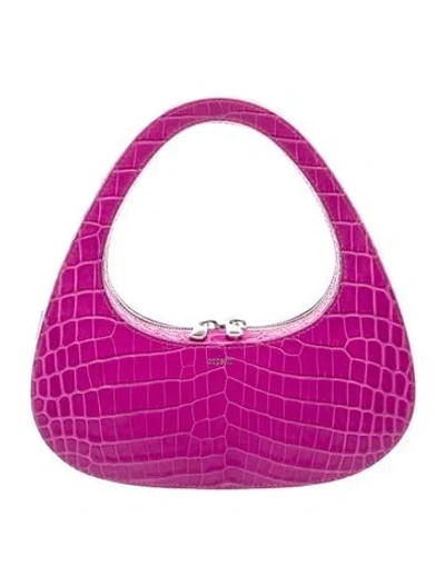 Pre-owned Coperni Embossed Leather Shoulder Bag In Purple