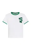Coperni Embroidered Cotton T-shirt In White