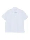 Coperni Embroidered-logo Short-sleeve Shirt In White