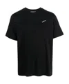 Coperni Black Crewneck T-shirt With Print On The Front In Cotton Man In Black