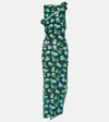 Coperni Embroidered Printed Asymmetric Maxi Dress In Multicoloured