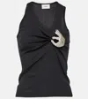 Coperni Emoji Cotton Tank Top In Black