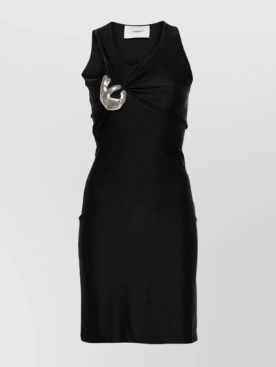 Coperni Emoticon Embellished Sleeveless Dress In Black