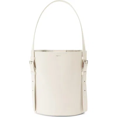 Coperni Ergonomic Leather Bucket Bag In Neutral