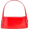 Coperni Cylindrical Structured Glossy Leather Shoulder Bag In Red
