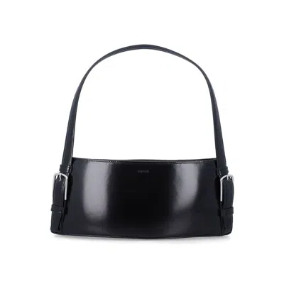 Coperni Ergonomic Leather Shoulder Bag Black