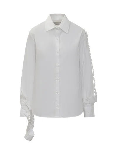 Coperni Essential Plissé Mini Shirt In White