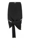 Coperni Knotted Bottom Skirt In Blue