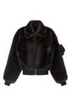Coperni Plush Bomber Jacket High Collar In Multi