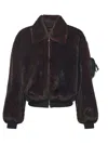 Coperni Women Faux Fur Bomber Jacket In Brown