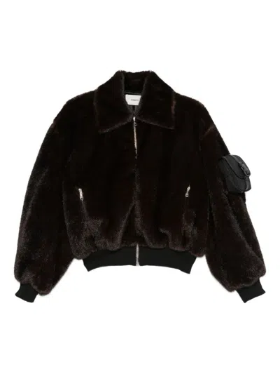 COPERNI FAUX FUR BOMBER JACKET WITH ZIP