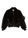 Coperni High-collar Brown Synthetic Fur Bomber Jacket In Brown