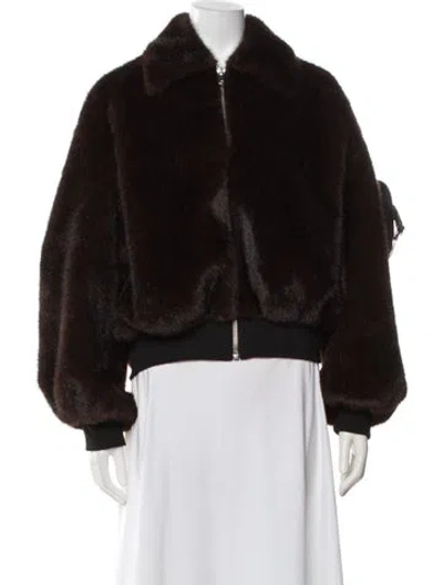 Pre-owned Coperni Faux Fur Jacket W/ Tags In Brown