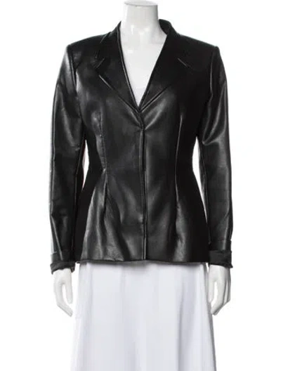 Pre-owned Coperni Faux Leather Blazer In Black