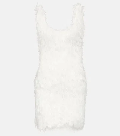 Coperni Feather Minidress In White