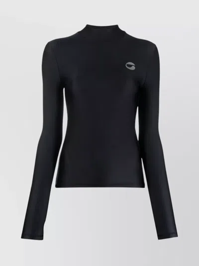COPERNI FITTED HIGH-NECK SHAPING TOP WITH LONG SLEEVES