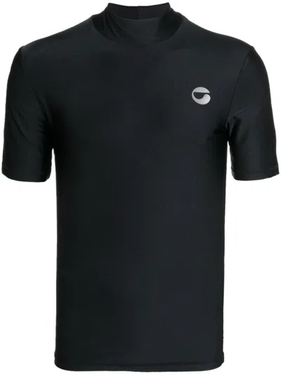 Coperni Fitted High-neck T-shirt With Subtle Logo Detail In Black