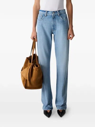 Coperni Five-pocket Straight-leg Jeans In Blue