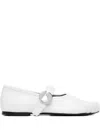 Coperni White Five-toe Belt Ballerina Flats In White