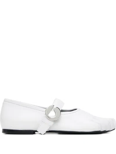 Coperni Five-toe Ballerina Belt Flats In White