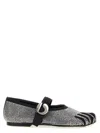 Coperni 'colette' Multicolor Ballet Flats With Five-toe Design And All-over Applied Crystals In Tech Fabric