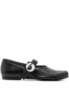 Coperni Ballet Flats With Toe Separation Design In Black