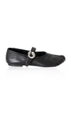 Coperni Five-toe Leather Ballerina Flats In Black