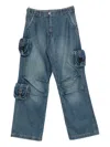 Coperni Flap-pocket Cotton Jeans In Blue