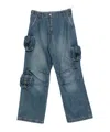 Coperni Flap-pocket Cotton Jeans In Blue