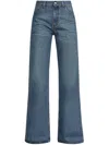 Coperni Rigid Mid-rise Straight-leg Jeans In Blau
