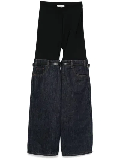 Coperni Flared Panelled Trousers In Black
