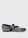 Coperni 'colette' Multicolor Ballet Flats With Five-toe Design And All-over Applied Crystals In Tech Fabric In Black