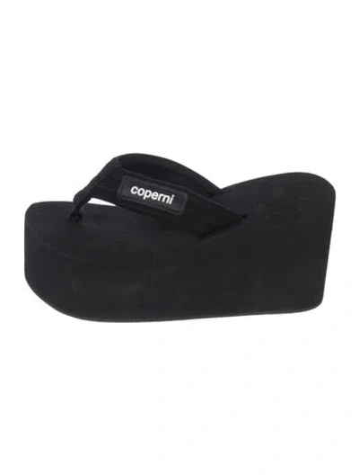 Pre-owned Coperni Flip Flops In Black