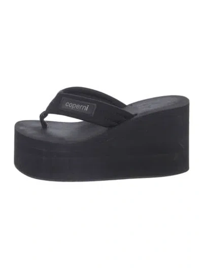Pre-owned Coperni Flip Flops In Black