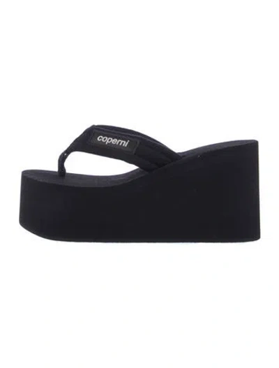 Pre-owned Coperni Flip Flops In Black
