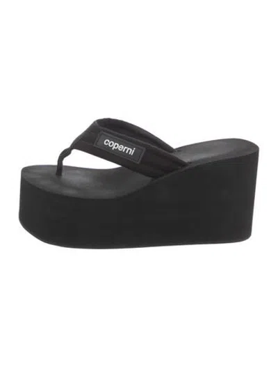 Pre-owned Coperni Flip Flops In Black