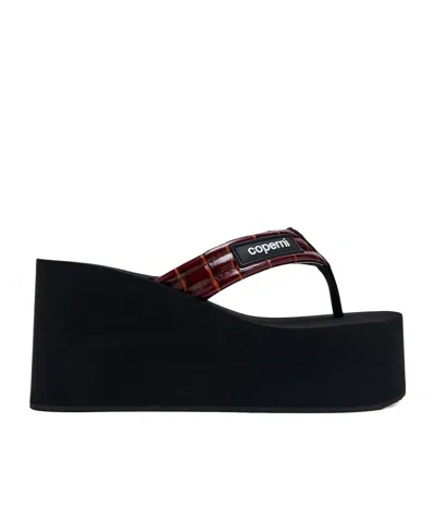 Coperni Flip-flops With Wedges And Thick Soles In Black