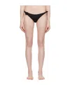 Coperni Floral Embellished High-cut Leg Bikini In Black