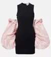 Coperni Jersey Minidress With Detachable Taffeta Sleeves