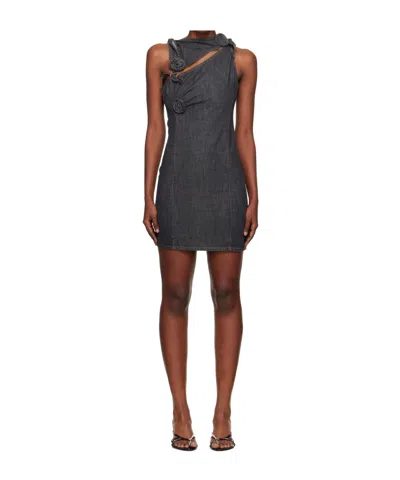 COPERNI FLORAL-APPLIQUÉ TIE DRESS