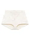 Coperni Floral-jacquard Shorts In White